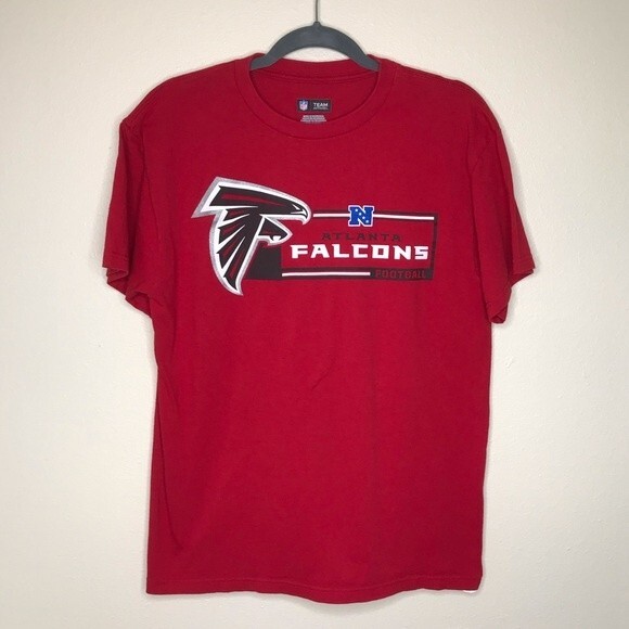NFL Team Apparel Atlanta Falcons Red Short Sleeve Crew Neck T Shirt Mens Medium - Picture 14 of 14
